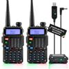 Techside Walkie Talkie Aggiornato Potenza 8W | 8 Pmr 69 Lpd Tri-Power | Dual Band Vhf/Uhf | Compatibile Canali Preinstallati Midland G9 Pro UV5R Ti-F8+ Softair Vigilanza Trekking | Garanzia Ita (2 Pz)