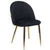 Sedia Double Floreale imbottita Nero con stampa tropicale e gambe oro