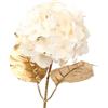 DRW Set di 12 fiori artificiali con gambo dorato in PU-Foam Crema 66 x 20 x 20 cm