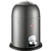 WESCO Mini Master - Pattumiera per cosmetici, colore grafite opaco, lamiera d'acciaio verniciata a polvere, volume 6 litri, inserto in plastica, pedana