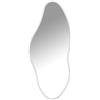 DRW Specchio da parete con forma irregolare in metallo bianco 109,5x44x2,5 cm