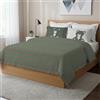 PENSIERI DELICATI Parure Copripiumino Matrimoniale 100% Cotone, Completo di Sacco 250x200cm e 2 Federe 52x82cm, Made in Italy, Copripiumino Lavabile In Lavatrice A 40°, Fantasia Tartan Orsetto Verde