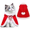 RosyFate Costume Natalizio per Gatto Cani, RosyFate Vestiti per Gatti di Natale, Mantella di Natale per Gatto Cane, Animale Domestico Vestiti Cane, Abbigliamento Natalizio per Gatti (Rosso)