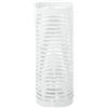 DRW Ombrello rotondo con ombrello in metallo bianco 49x19x19 cm