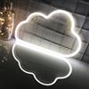 Fespcj Decorazione murale con insegne al neon cloud, camera da letto con luci LED alimentate a batteria o USB, ragazze adolescenti e stanza dei bambini Festa di nozze di compleanno di Natale (bianco)