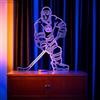 SUPERRUIDALONG 3D gioco hockey su ghiaccio telecomando 16 colori luci notturne illusione acrilico LED tavolo comodino camera bambini scrivania decorazione regali di compleanno giocattolo per bambini
