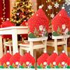 Kezidhp Coprisedia Natalizi 6 Pezzi, Stretch con Motivi di Renne, Babbo Natale e Pupazzi di Neve, Fodere Elastiche Rimovibili per Decorazioni Pranzo e Feste di Natale