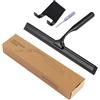 Sitbfoam Tergivetro per Doccia, 25.5cm Pulisci Vetro Doccia Acciaio Inox con Gancio, Tergivetro Doccia Tergicristallo Doccia, tergidoccia per Finestre, Specchi, Bagno, Incl. 1 Labbro e 1 Gancio