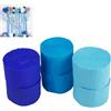 Zykra 6 Rotoli di Carta Crespa Blu, 4.5 cm x 25 m Nastro Crespato