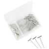 YANTAISIYU 100 spilli con testa a T per parrucca, aghi dritti per parrucche, testa di manichino, modellazione artigianale (3,8 cm, 5,1 cm)