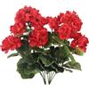CEWUDA 2 Pezzi Fiori Finti da Esterno Gerani Artificiali Rami Cespugli di Fiori di Seta Gerani Rossi Fiori Artificiali Resistente ai Raggi UV Piante per Vaso Interni Esterni Giardino Balcone Tavolo