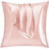 Vielit - Set di 2 federe per cuscino in raso, 80x80 cm, colore rosa, morbide e più facili da lavare delle federe in seta, adatte per capelli e pelle