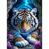 CEOVR Diamond Painting Kit Tigre,30x40 cm DIY Pittura Diamante Kits,Mosaico Diamanti Painting per Decorazioni Casa,Bestia in Grotta