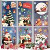 Desdira 143pcs Adesivi per Finestre di Natale con Babbo Natale, Alce e Fiocchi di Neve, Adesivi Statici Riutilizzabili Bifacciali in PVC per Finestre di Vetro, Decorazioni Natalizie (9 Fogli, 20 x 30 cm)