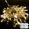 H HANSEL HOME Catena Luminsa Esterno Con Batteria, Luce 140 LED 11M per Albero di Natale con 8 Modalità Impermeabile IP44, Luci Natalizie da Esterno e interno - Luce calda