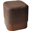 AD TREND Pouf Tessuto Alther colore Marrone cm.42x42 h.45