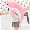Tikwisdom Peluche delfino, cuscino di peluche con delfino, bambola super morbida, animale marino, giocattolo regalo per bambini, (rosa 120 cm di lunghezza)