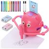 Nukdey Robot da Disegno per Bambini, Robot Disegnatore con Interattivo Vocale, 14 Pennes e 100 Carte, Drawing Robots Educativo Interattivo per Apprendimento Precoce, Regalo per Bambino Bambina 3+ Anni(Rosa)