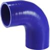 QUARKZMAN 1 Pz Tubo In Silicone Blu Per Auto 90 Gradi Diametro Interno 60mm | Spessore 5mm, Lunghezza 90mm, Temperatura Da -60°C A 300°C, Pressione Max 1Mpa, Processo Tessuto Multistrato