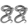 Vankula Pesi per Lobi Peso Dilatatori lobo orecchie ear weight in Acciaio inossidabile Serpente piercing espansori Gioielli Uomo Donna 6mm(2G) Argento