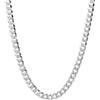 QUADRI - Collana Argento 925 Donna Uomo - Catena Incisa Modello Cubano - Larghezza 5 mm - Lunghezza 61 cm - Certificata Made in Italy