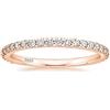 Zakk Eternity Anello da donna in argento 925 con zirconi pieni anelli di fidanzamento fedi nuziali 2 mm (Oro rosa,57 (18.1))
