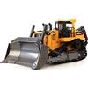 Amewi RC Bulldozer scala 1:24, 2,4 GHz, RTR con telecomando, batteria e caricabatterie, giallo
