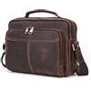 CONTACTS Borsa in pelle da uomo,Tracolla Uomo Borselli,borsa a tracolla da viaggio retrò, borsa a tracolla multifunzione casual Ipad Borsa a Spalla da Lavoro Crossbody Bag per Ufficio Scuola