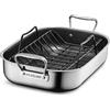 HexClad Teglia per arrosto piccola ibrida, antiaderente, con griglia, adatta per lavastoviglie e forno fino a 480°C, adatta a tutte le stufe