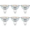 DiCUNO Lampadina LED GU5.3 MR16 Dimmerabile, 5W Equivalente 50W alogena, 12V, 440lm, Bianco caldo 2700K, Faretto LED per controsoffitto e faretti incasso, 6 Pezzi