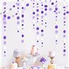 pinkblume Pink Blume 46Ft Ghirlanda di pois viola e bianchi da appendere in carta a pois per compleanno, fidanzamento, matrimonio, doccia, matrimonio, San Valentino, battesimo, decorazioni per feste a tema