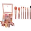 Grgowe 25 Colours Eyeshadow Palette, Highly Pigmented Waterproof Long Lasting Nude Make Up Eye Palette, 25 Tonalità, Long-Lasting and Easy to Blend, Contiene 8 Pennelli per Ombretto