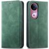 MOJIA Cover per Vivo V50 5G, Custodia Folio Portafoglio in Pelle PU [chiusura magnetica], Case a Libro con Guscio Interno in TPU, Supporto per Carte.. Verde