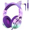 JYPS Cuffie Bambina, Metallico Cuffie per Bambini con Filo, Shareport, 85/94dB Volume Limitato, Cuffie Over-Ear Pieghevoli per Regali per Bambini/Scuola/Tablet/Viaggio/Musica