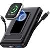 Vexnara per Magsafe Powerbank, 10000mAh Caricatore Portatile Magnetico Power Bank per iPhone, Ricarica Rapida da 20W Batteria Esterna con Display LED per iPhone Air/17/16/15/14/13/12/Apple Watch