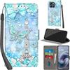 Haninsuze Cover per Motorola Moto G86 5G/ G86 Power 5G, Torre | Pelle PU Portafoglio, Porta Carte, Magnetica, Libro, Antiurto Custodia