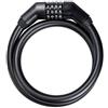 Trelock BC 360/110/6 - Catena con Lucchetto a Combinazione numerica, 110 cm, Colore: Nero