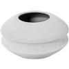 DRW Vaso da tavolo rotondo in ceramica in grigio sabbia 20x39x39 cm