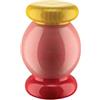 Alessi ES18 2 Totem Domestici Macinasale, Pepe e Spezie di Design in Legno di Faggio, Rosa, Rosso e Giallo