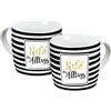 Gedalabels infinite by GEDA LABELS (INFKH) 12873 - Tazza in porcellana, motivo Held des Alltag, colore: Nero/Bianco