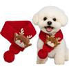 OIXEYA Sciarpa natalizia, fazzoletto da collo per gatti e cani, sciarpa rossa per animali domestici, sciarpe calde per cani di piccola taglia, adorabili accessori per foto, per feste di Natale (L)
