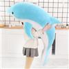 Tikwisdom Peluche delfino, cuscino di peluche con delfino, bambola super morbida, animale marino, giocattolo regalo per bambini, (blu 120 cm di lunghezza)