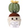 lasuroa Positive Cactus, 11cm Patate Divertenti Patata Positiva Della Fiesta Messicana Fatto a Mano Patata Positiva Divertente Bambola Regali & Carta di Incoraggiamento Decorazioni per Adulti Bambini