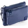 Miquelrius - Portamonete piccolo imbottito Blu navy Urban Soft, poliestere leggero e impermeabile, chiusura con doppia zip, design pratico e moderno per monete, chiavi e carte