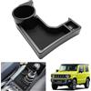 GAFAT Suzuki Jimny 2018-2024 2025 JB64/JB74 (Cambio Automatico) Contenitore Portaoggetti per Console Centrale, Jimny Braccioli Organizer, Vassoio con Portabicchieri, Suzuki Jimny Accessori (nero)