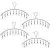 Skroad Stendino Verticale in Acciaio Inox, con Ganci a Prova di Vento, Ideale per Intimo, Calze, Abbigliamento di Neonati e Guanti 4 Pack Clothes Drying Racks Confezione da 4 Ganci.