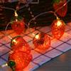 Fantasee 3M 20 LED fragola luci a LED a batteria, luci fantastiche per camera da letto, cameretta dei bambini, decorazione per feste di compleanno (3 m 20 LED, fragola)