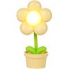 Dudùu Puppy Flower - Mini Lampada da Tavolo Pieghevole a LED, Luce Calda, Tascabile, per Lettura, Comodino o Scrivania, forma di Fiore (Giallo)
