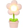 Dudùu Puppy Flower - Mini Lampada da Tavolo Pieghevole a LED, Luce Calda, Tascabile, per Lettura, Comodino o Scrivania, forma di Fiore (Rosa)