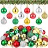 YAJIMAOY Mini Palline di Natale in Plastica, 96 Pezzi 2 cm Piccole Palline per Albero di Natale, Mini Palle di Natale, Decorazioni Albero di Natale, Palle Natalizie per Natalizi, Feste, Matrimoni, Compleanno